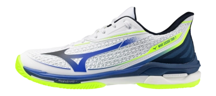 Mizuno Unisex Wave Exceed Tour 7 CC White/Dazzling Blue/Lightning Yellow