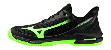 Mizuno Unisex Wave Exceed Tour 7 Padel Black/Glowing Apple/Foliage Green