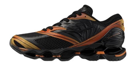 Mizuno Unisex Wave Prophecy LS Black Sand/Black/Autumn Sunset