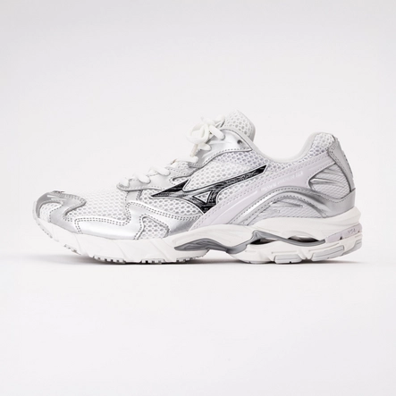 Mizuno Unisex Wave Rider 10 GF White/Black Sand/Lilac Hint