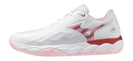 Mizuno Women Wave Enforce Court CC White/Pinkesque/Barbados Cherry