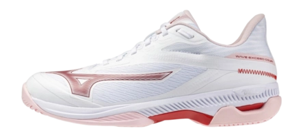 Mizuno Women Wave Exceed Court AC White/Pinkesque/Barbados Cherry