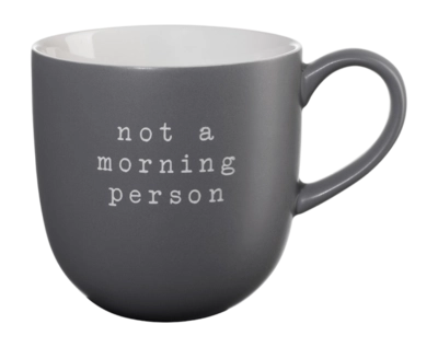 Mok ASA Selection Hey! Not A Morning Person Grey 350 ml