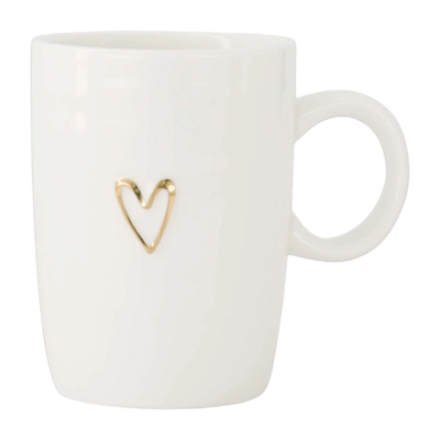 Mok Zusss Lijn Hartje Wit / Goud 500 ml
