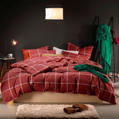 Dekbedovertrek MOODIT Thor Rosaline Burgundy Flanel