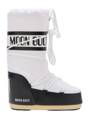 Schneestiefel Moon Boot Icon Nylon Kinder Black/White