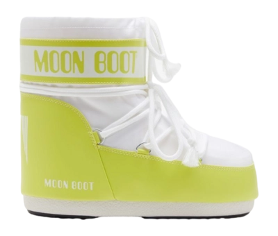 Schneestiefel Moon Boot Icon Low Nylon Damen Cyber Lime/White