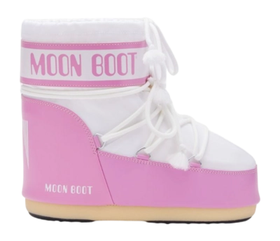 Schneestiefel Moon Boot Icon Low Nylon Damen Pink/White