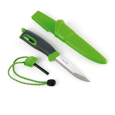 Survival Knife Light My Fire Fireknife Green + Plastic Holster and Flint