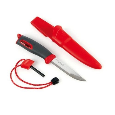 Survival Knife Light My Fire Fireknife Red + Plastic Holster and Flint