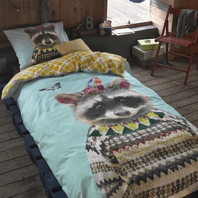 Dekbedovertrek Covers & Co Mr. Racoon Light Blue Katoen