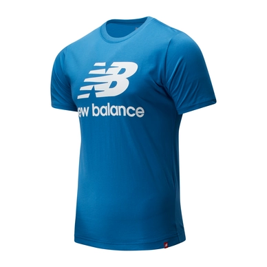T-Shirt New Balance Men Essentials Stacked Logo Tee Mako Blue