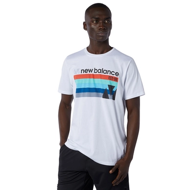 T-Shirt New Balance Men Graphic Heathertech Tee White Multi