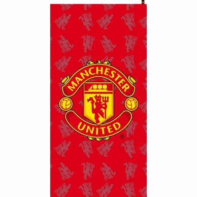 Strandlaken Manchester United Rood Logo