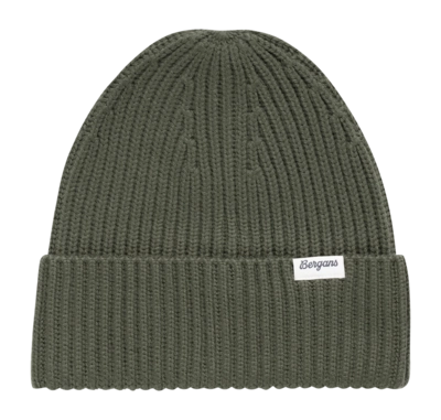 Muts Bergans Unisex Nordmarka Merino Beanie Dark Olive Green
