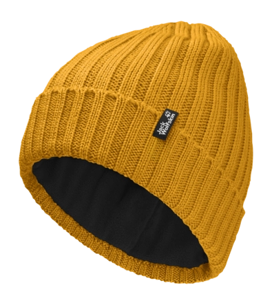 Muts Jack Wolfskin Unisex Rib Knit Beanie Burly Yellow Jw Regular fit