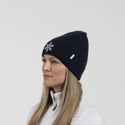 Muts KJUS Women Estelle Beanie KJUS Navy/Alloy Silver Stretch Fit