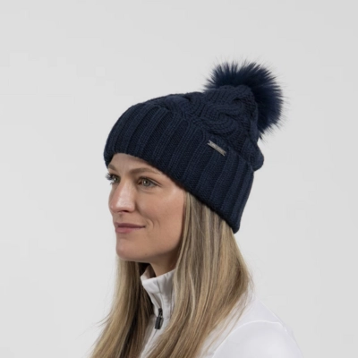 Muts KJUS Women POM Beanie KJUS Navy Stretch Fit