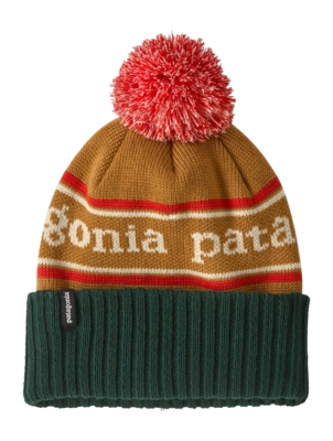 Muts Patagonia Kids Powder Town Beanie Park Stripe: Talon Gold