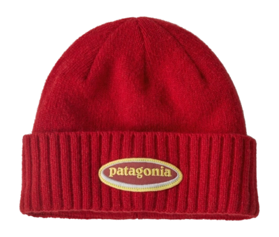 Muts Patagonia Unisex Brodeo Beanie Oval Logo: Amanita Red