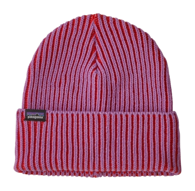 Muts Patagonia Unisex Fishermans Rolled Beanie Contrast Stripe: Brisk Purple