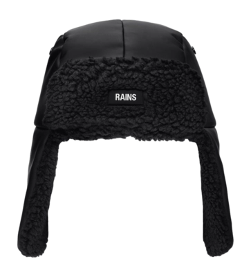Muts RAINS Unisex Fleece Trapper Hat Black - M / L