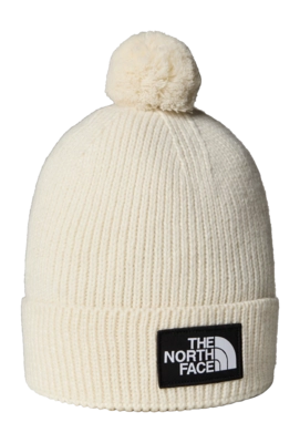 Muts The North Face Unisex Tnf Logo Box Pom Beanie White Dune