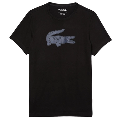 T-Shirt Lacoste Men TH2042 3D Krokodillenprint Zwart / Blauw