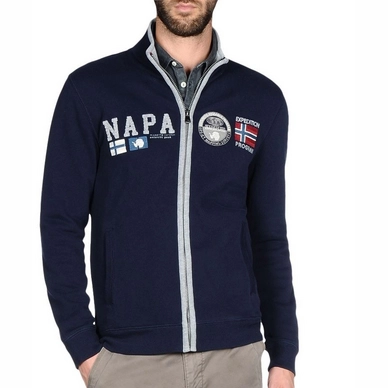 Gilet Napapijri Bensi Blu Marine Homme