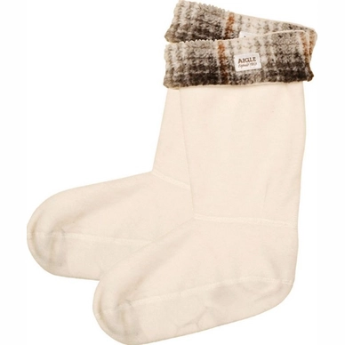 Chaussettes pour bottes Aigle Warmsocks Naturel Check