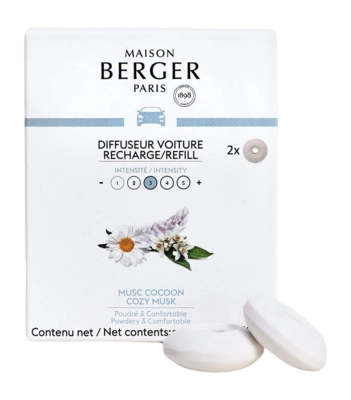 Navulling Maison Berger Autoparfum Musc Cocoon 2 Stuks