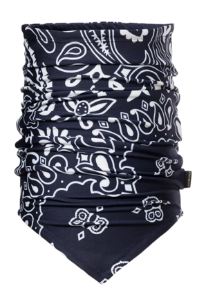 Nekwarmer Goldbergh Women Kizuna Bandana Paisley Blue Powerstretch-interlock
