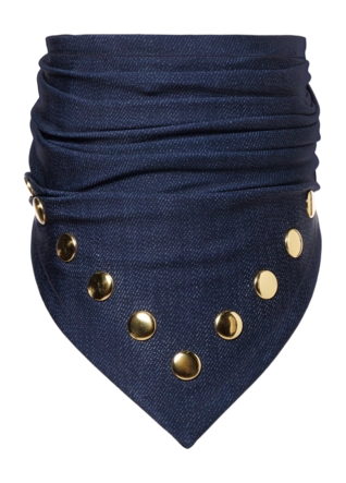 Nekwarmer Goldbergh Women Tetsu Raw Denim Powerstretch-interlock