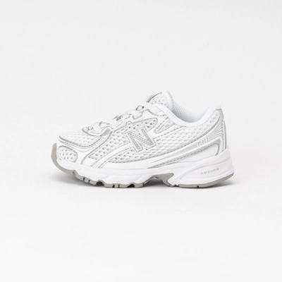 New Balance Infant IZ740WM White/Silver Metalic