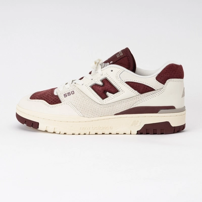 New Balance Men BB550LEZ Sea Salt/Classic Crimson 25