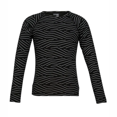 Longsleeve Icebreaker Kids 200 Oasis LS Crewe Napasoq Lines Black
