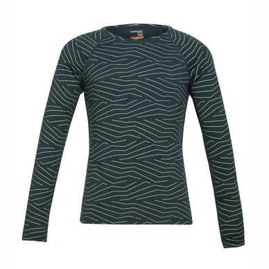 Longsleeve Icebreaker Kids 200 Oasis LS Crewe Napasoq Lines Nightfall