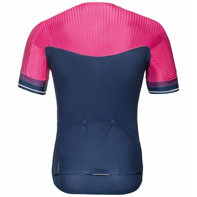odlo men Stand-Up Collar ss full zip zeroweight ceramicool pro beetroot purple-estate blue 2