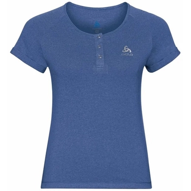 Fietsshirt Odlo Women T-Shirt S/S Crew Neck Element Amparo Blue Melange