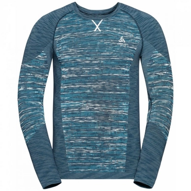 Unterhemd Odlo BL Top Crew Neck LS Blackcomb Eco Dark Sapphire Space Dye