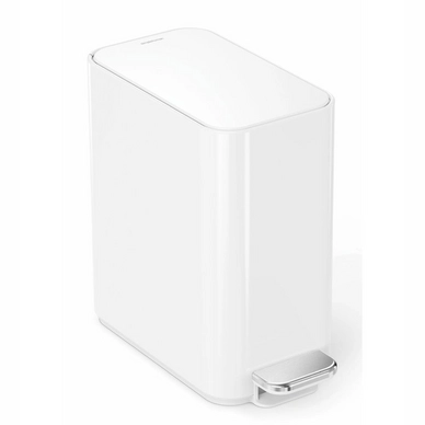 Prullenbak Simplehuman Slim Wit 5L