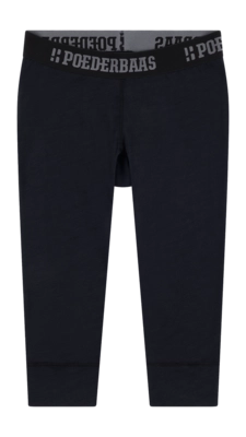 Ondergoed Poederbaas Women Merino Baselayer 3/4 Pant Black