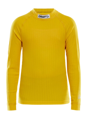 Ondershirt Craft Junior Progress Baselayer CN LS Yellow Strakke pasvorm