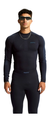 Ondershirt Craft Men Adv Warm Intensity LS Blaze/Royal Aansluitende pasvorm