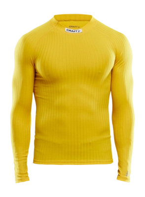Ondershirt Craft Men Progress Baselayer CN LS Yellow Strakke pasvorm
