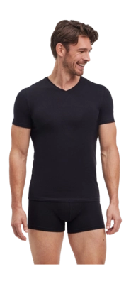 Ondershirt Falke Men Daily Comfort V-Neck Black (2-Pack)