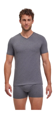 Ondershirt Falke Men Daily Comfort V-Neck Dark Grey Heather (2-Pack)
