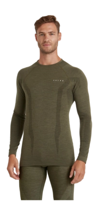 Ondershirt Falke Men Wool-Tech Longsleeve Olive