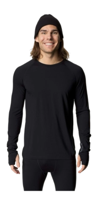 Ondershirt Houdini Men Desoli Light Crew True Black Slim Fit