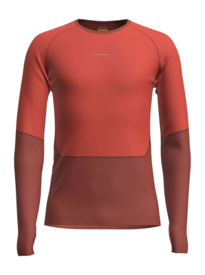 Ondershirt Icebreaker Men Merino 200 Oasis+ LS Crewe Agate/Fervid